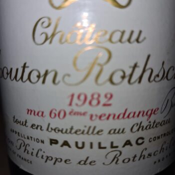 Mouton Rothschild Premier Grand Cru Classe Pauillac 1982
